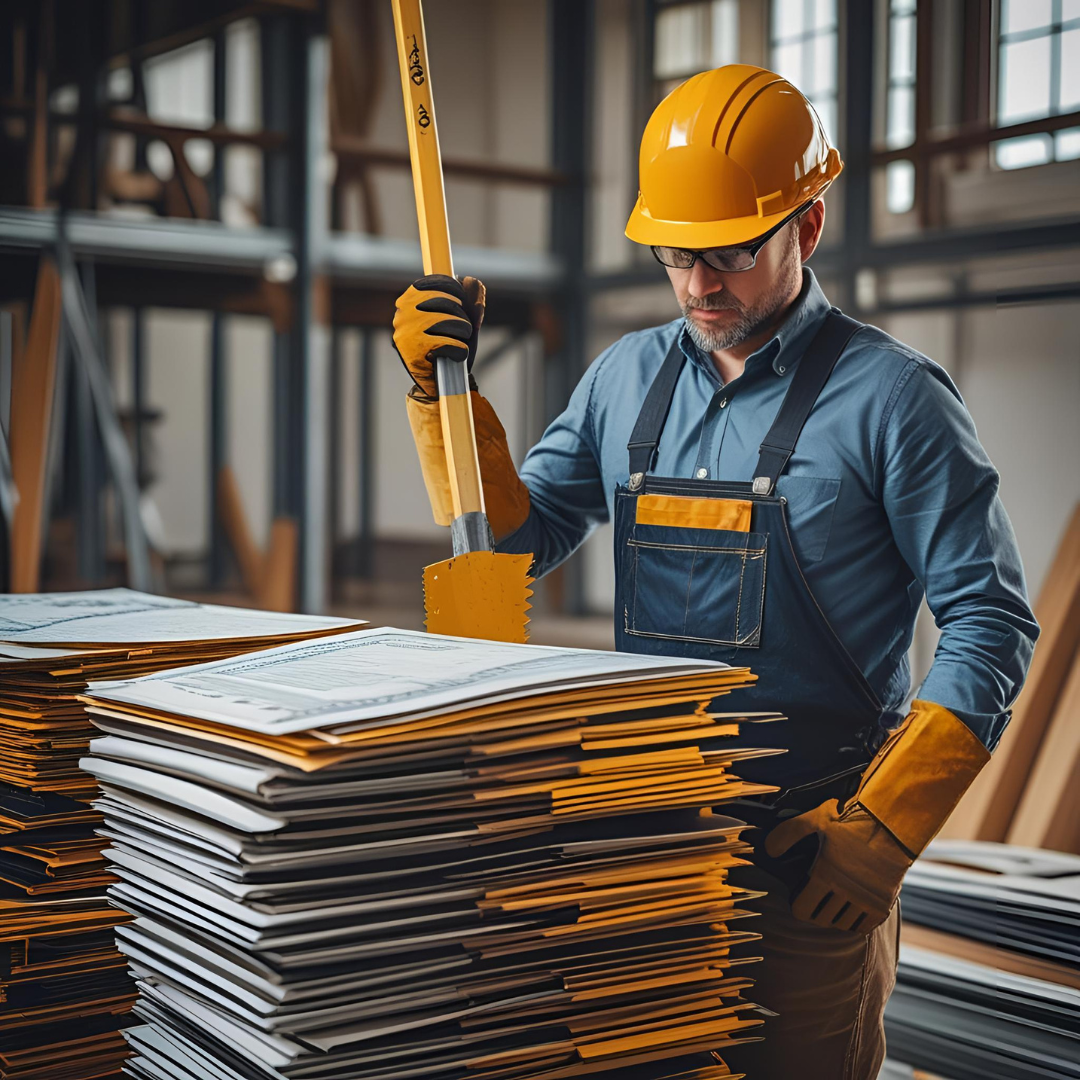 Contractor reviewing lien documents to avoid exaggerated claim penalties